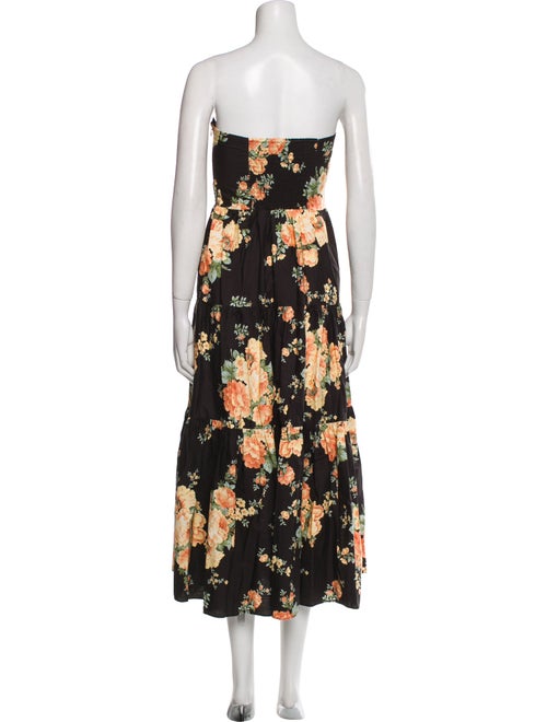 Sézane Floral Print Midi Length Dress
