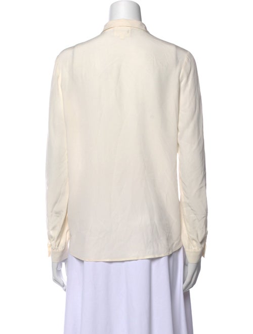 Sézane Silk Long Sleeve Button-Up Top