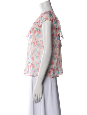 Sézane Silk Floral Print Blouse