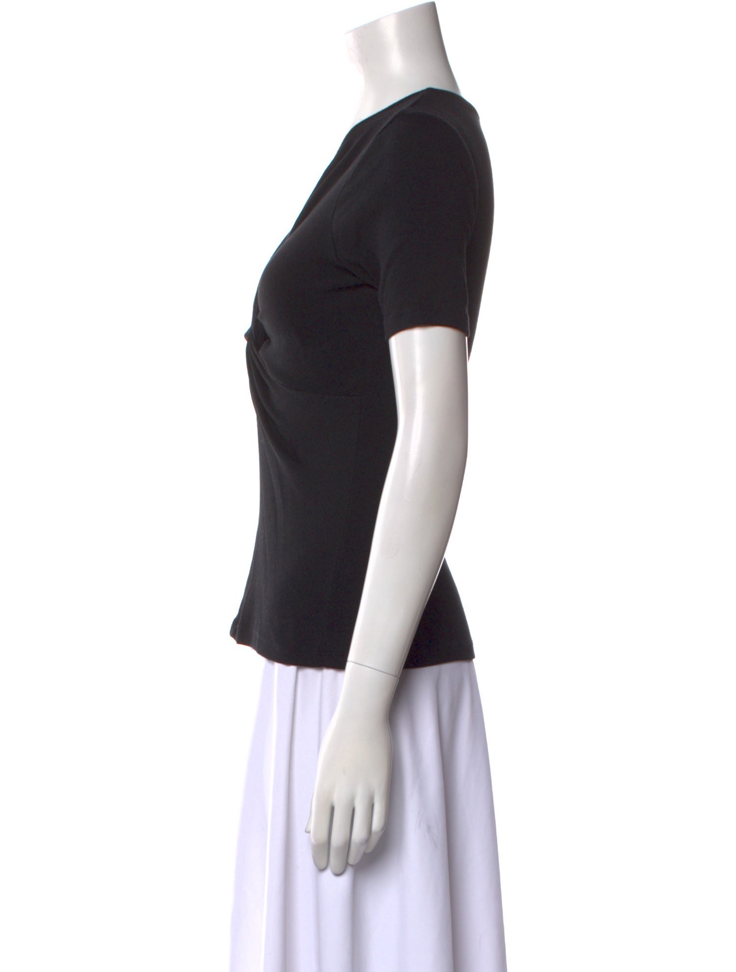 Sézane V-Neck Short Sleeve Top