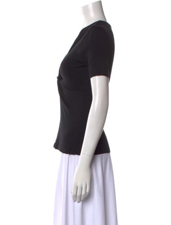 Sézane V-Neck Short Sleeve Top