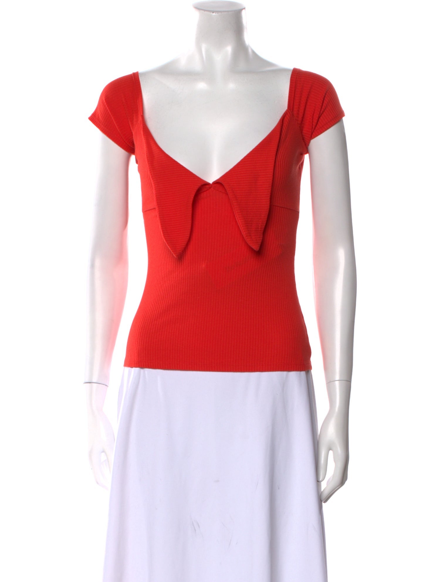 Sézane Square Neckline Short Sleeve Top