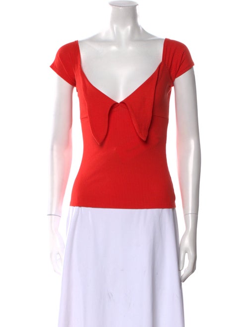 Sézane Square Neckline Short Sleeve Top