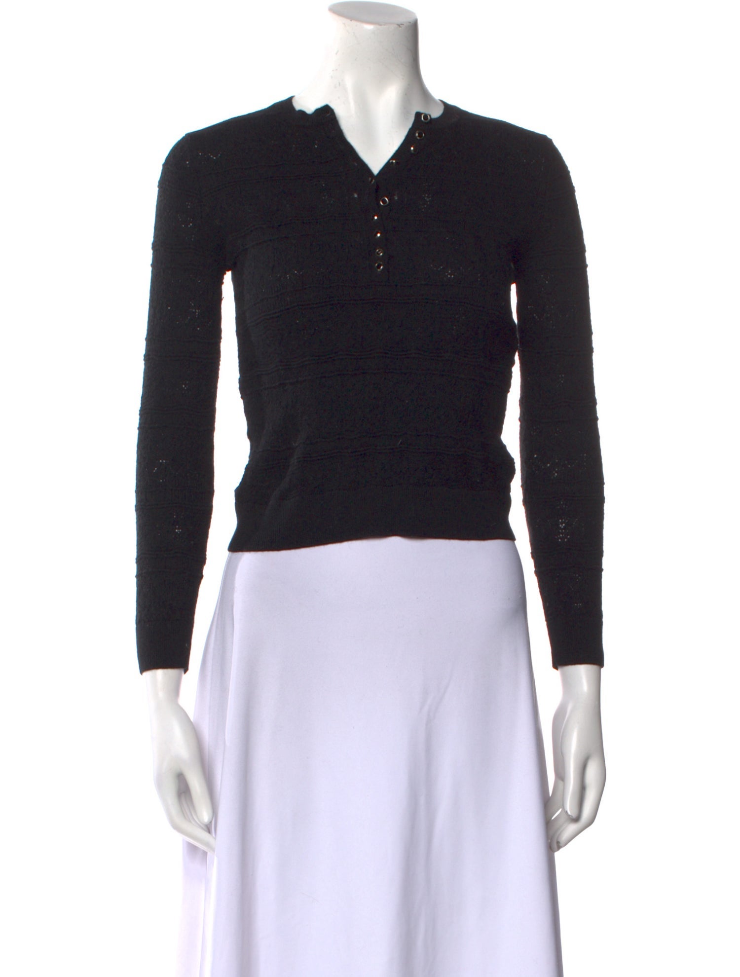 Sézane Merino Wool V-Neck Crop Top