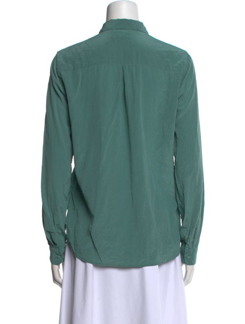 Sézane Silk Long Sleeve Button-Up Top