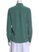 Sézane Silk Long Sleeve Button-Up Top