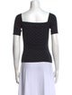 Sézane Polka Dot Print Square Neckline Top