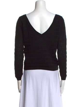 Sézane V-Neck Long Sleeve Top