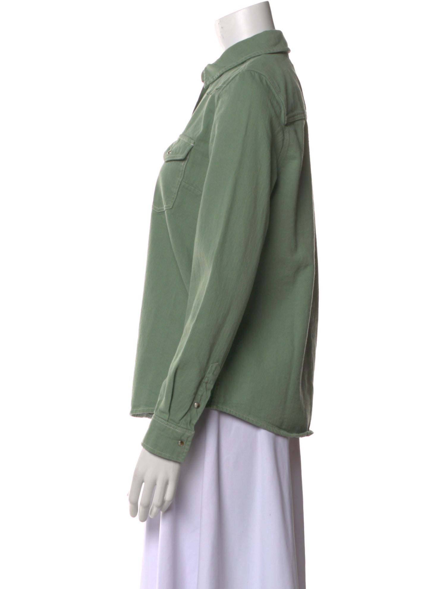 Sézane Long Sleeve Button-Up Top