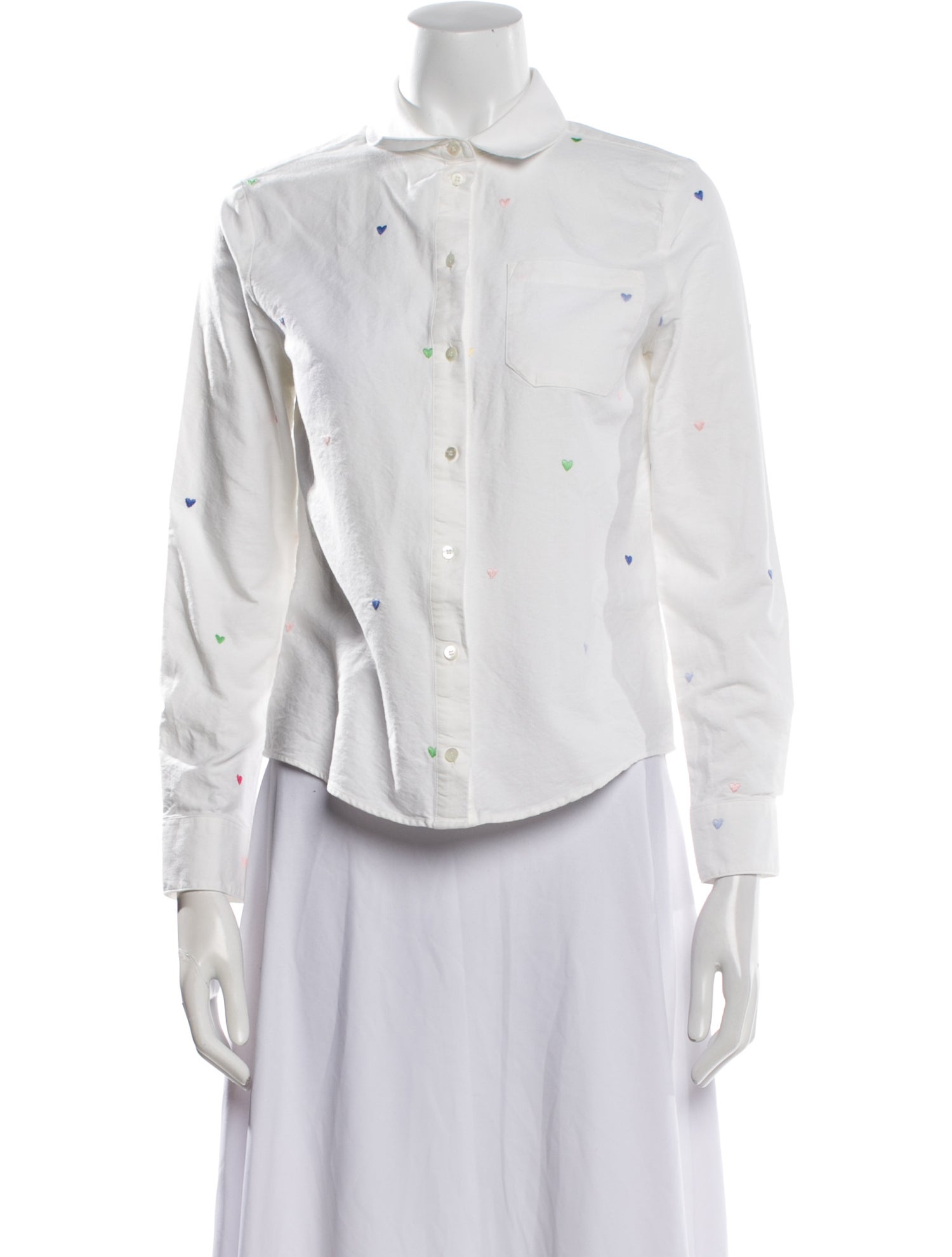 Sézane Long Sleeve Button-Up Top