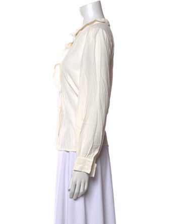 Sézane Silk Mock Neck Blouse