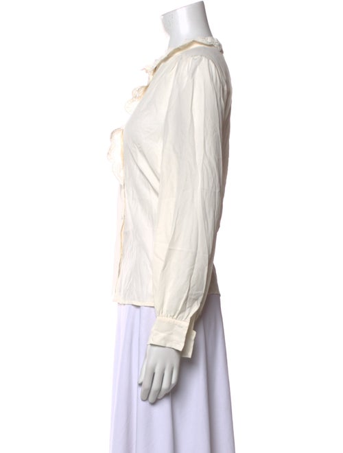 Sézane Silk Mock Neck Blouse