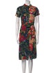 Sézane Floral Print Knee-Length Dress