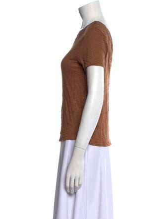 Sézane Linen Scoop Neck T-Shirt