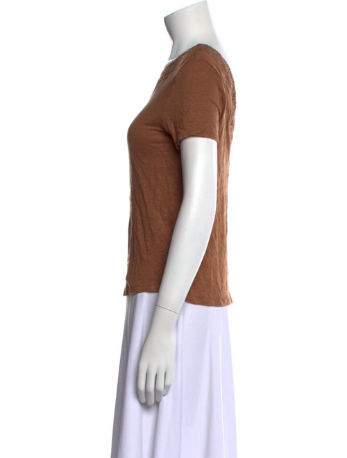 Sézane Linen Scoop Neck T-Shirt
