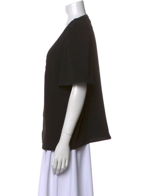 Sézane V-Neck Short Sleeve Blouse