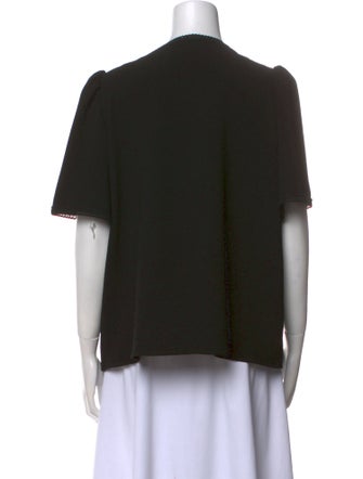 Sézane V-Neck Short Sleeve Blouse