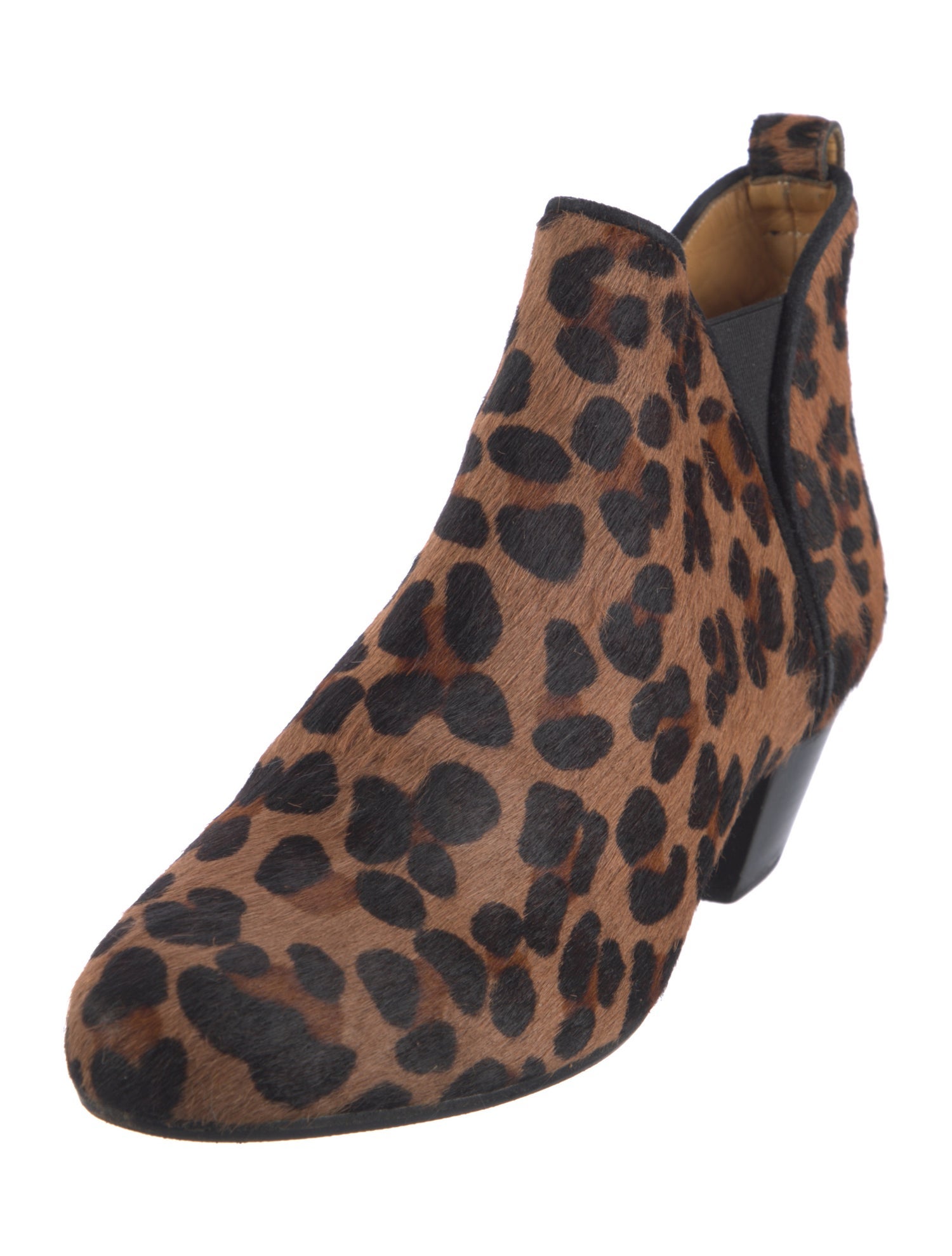 Sézane Ponyhair Animal Print Chelsea Boots