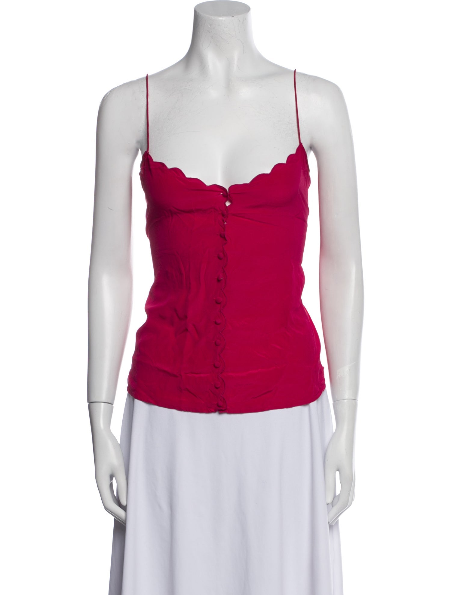 Sézane Silk Square Neckline Top