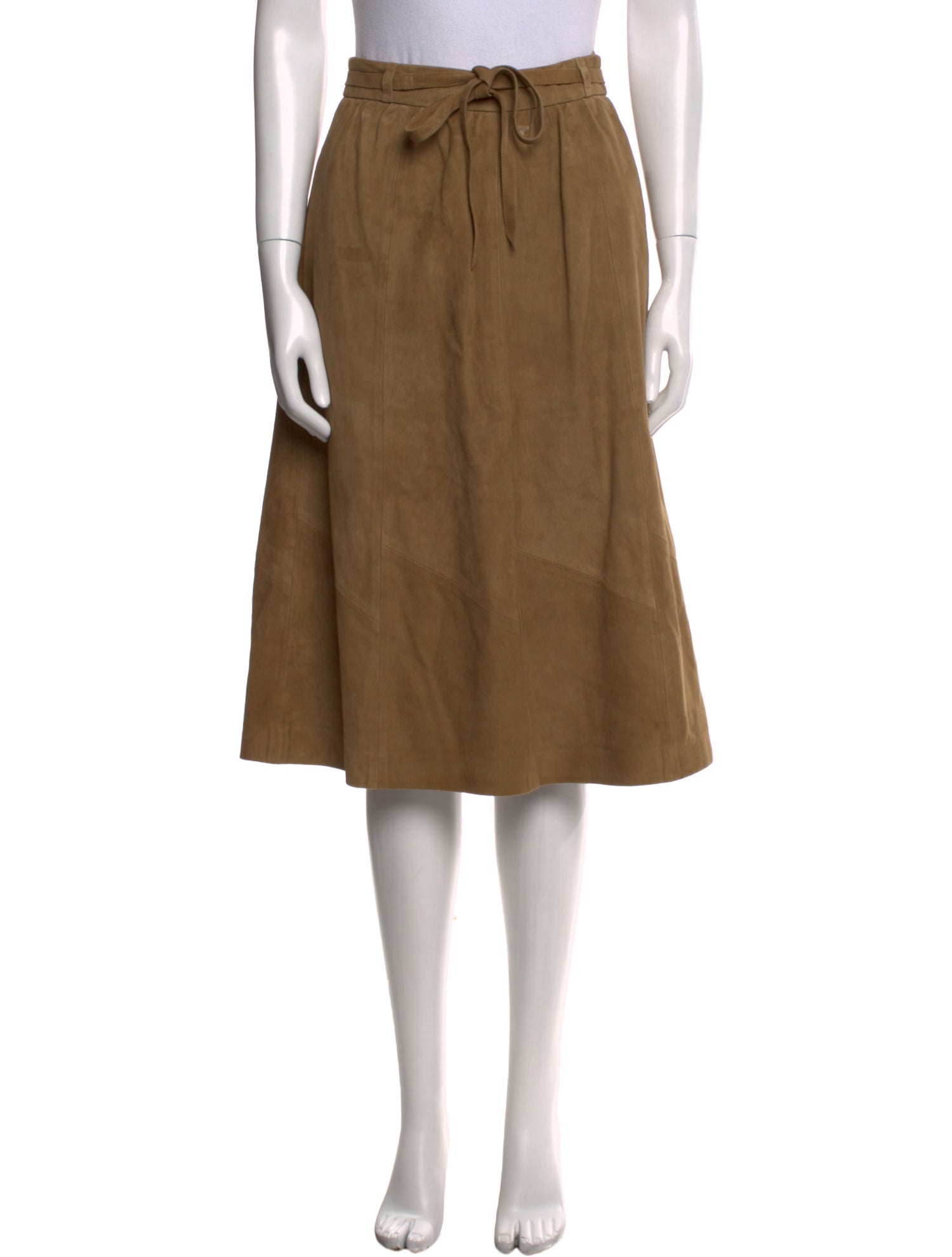 Sézane Suede Knee-Length Skirt