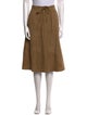 Sézane Suede Knee-Length Skirt