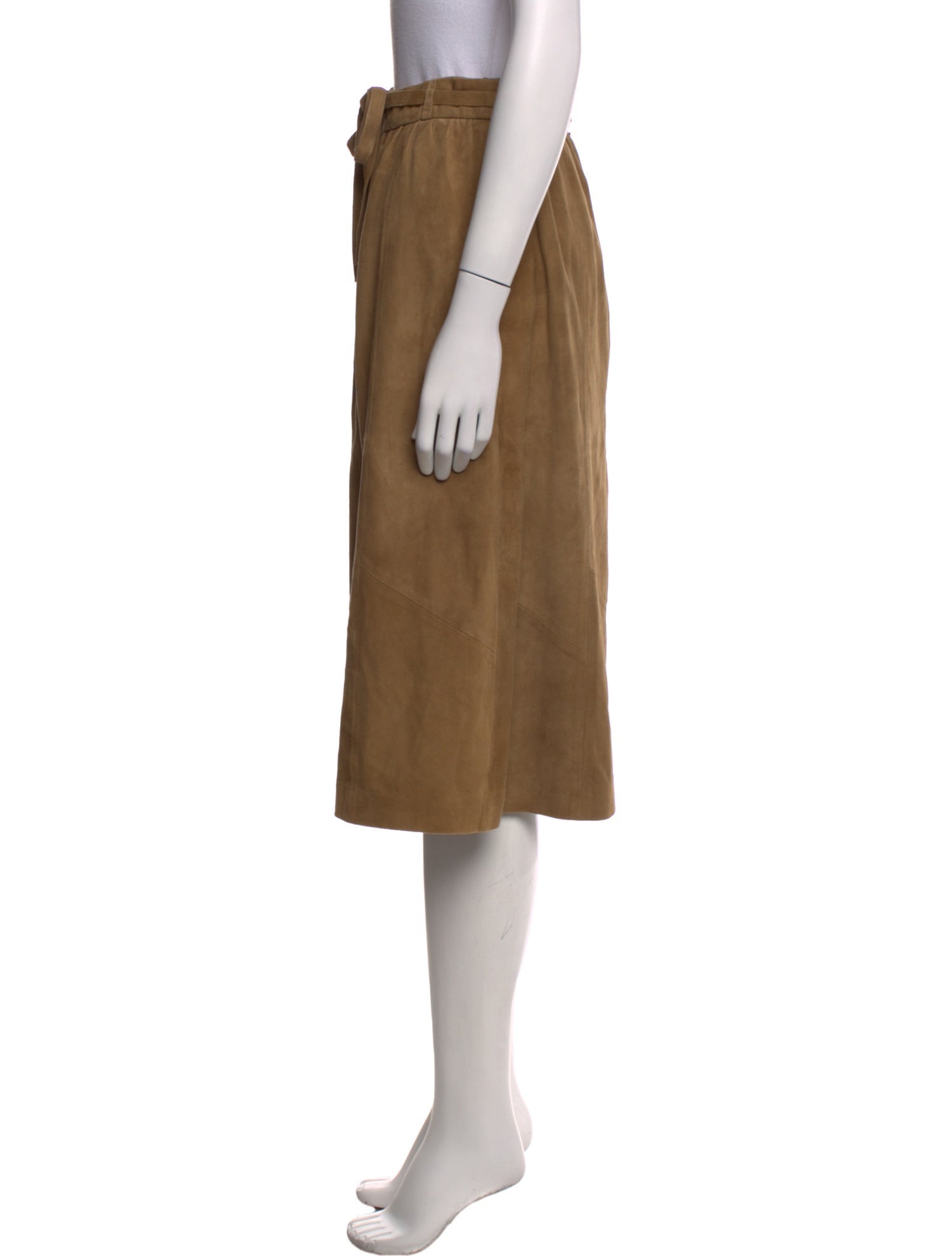 Sézane Suede Knee-Length Skirt