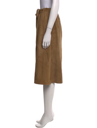 Sézane Suede Knee-Length Skirt