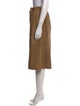 Sézane Suede Knee-Length Skirt