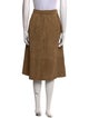 Sézane Suede Knee-Length Skirt