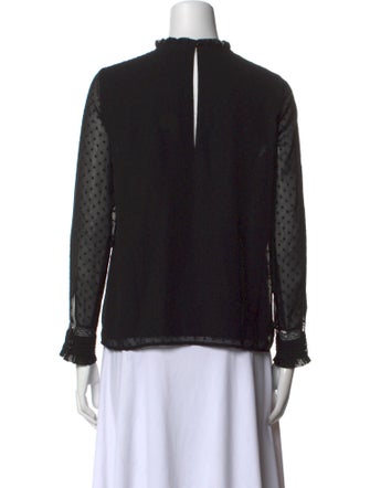 Sézane Bateau Neckline Long Sleeve Blouse