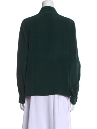 Sézane Silk Long Sleeve Button-Up Top