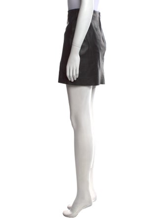 Sézane Lamb Leather Mini Skirt