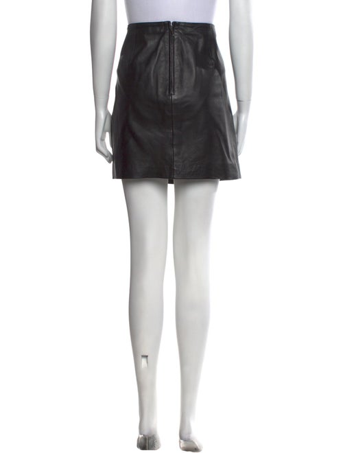 Sézane Lamb Leather Mini Skirt