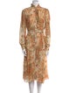 Sézane Floral Print Midi Length Dress