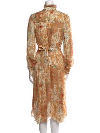 Sézane Floral Print Midi Length Dress