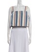 Sézane Striped Square Neckline Crop Top