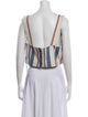 Sézane Striped Square Neckline Crop Top