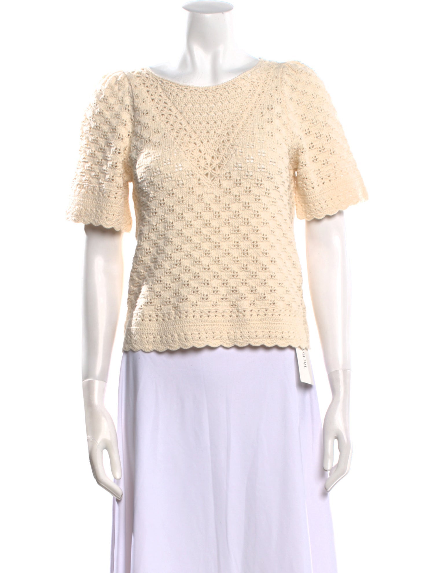 Sézane Scoop Neck Short Sleeve Top