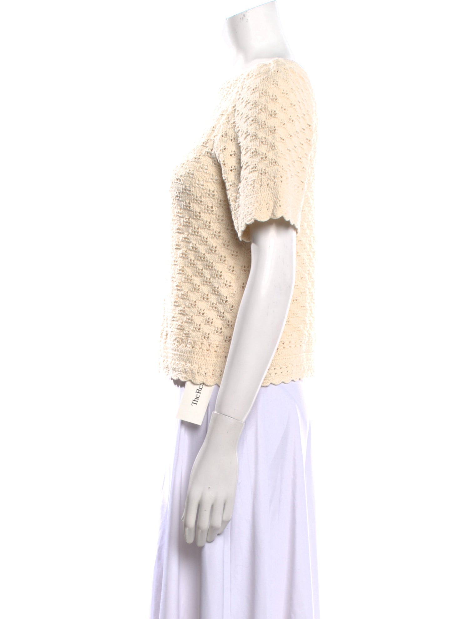 Sézane Scoop Neck Short Sleeve Top