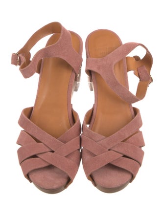 Sézane Suede Studded Accents Sandals