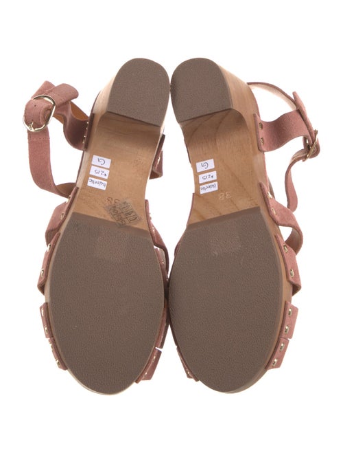 Sézane Suede Studded Accents Sandals