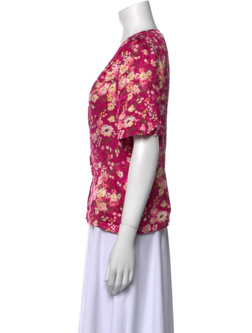 Sézane Floral Print V-Neck Top