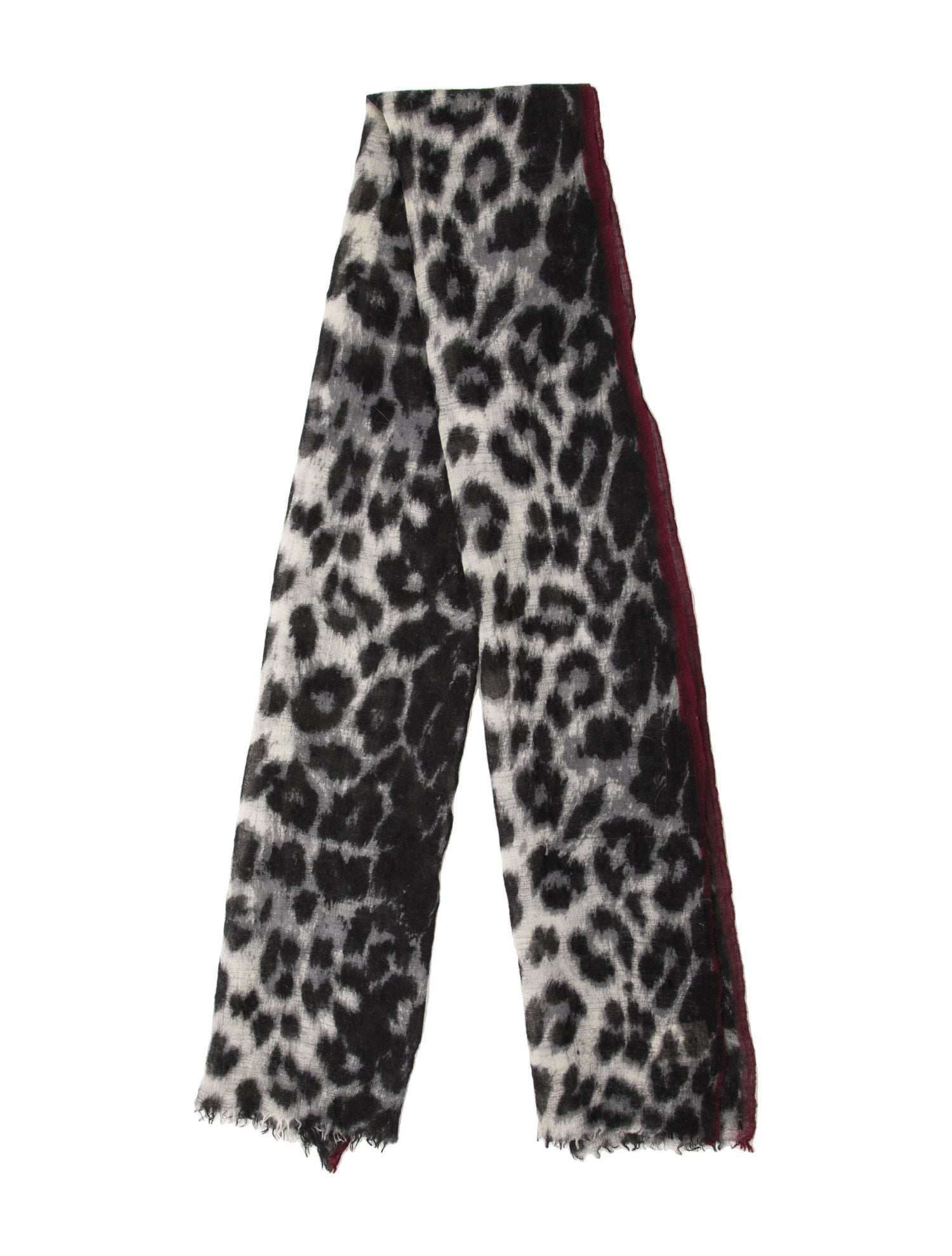 Sézane Wool Animal Print Scarf