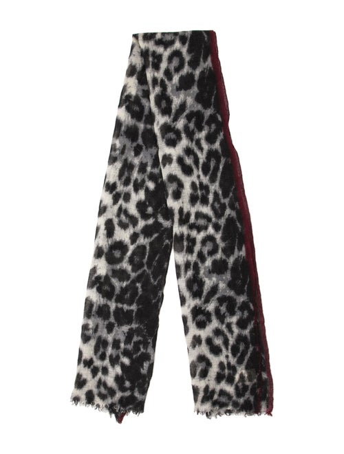 Sézane Wool Animal Print Scarf