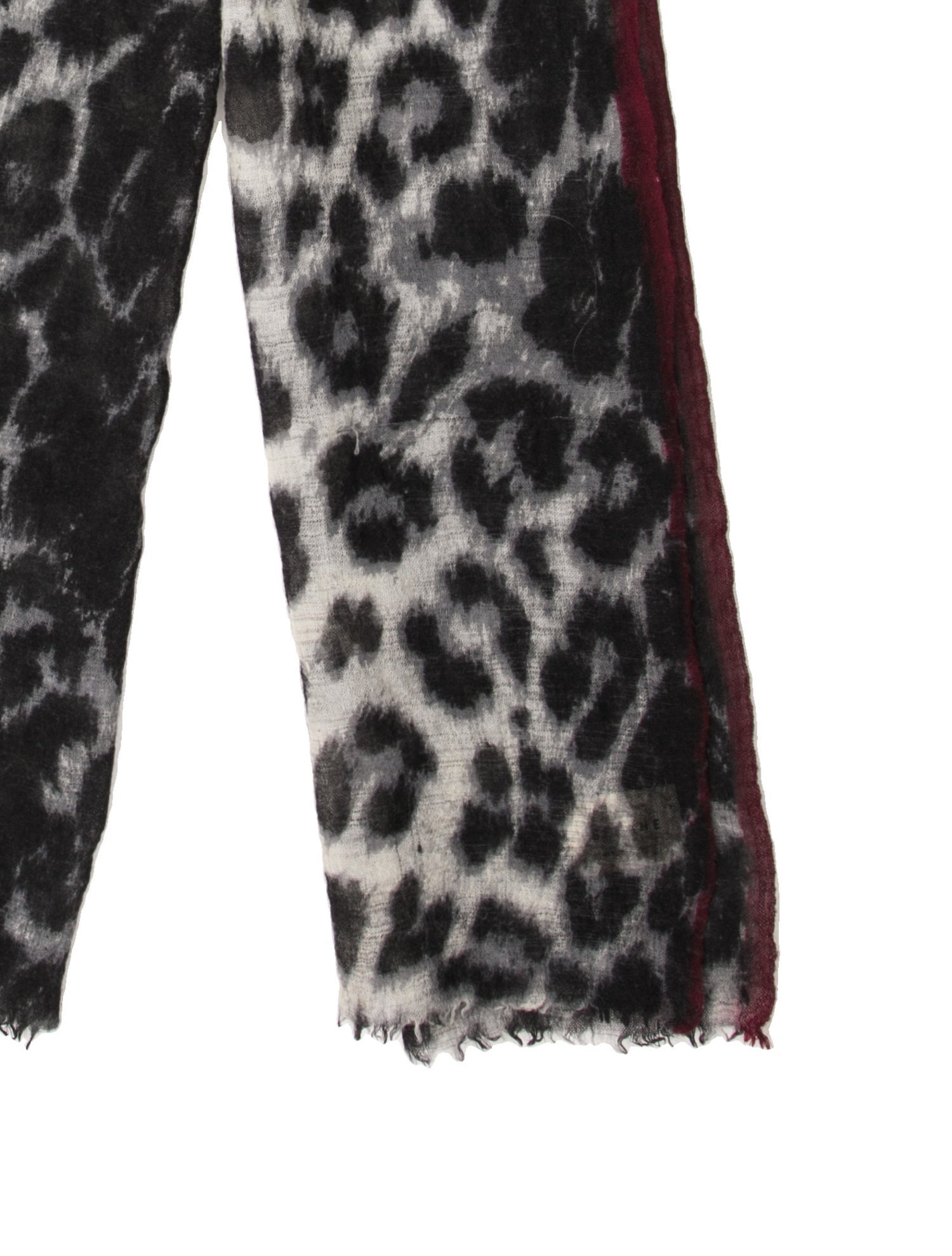 Sézane Wool Animal Print Scarf