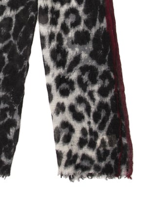 Sézane Wool Animal Print Scarf