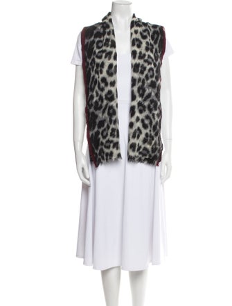 Sézane Wool Animal Print Scarf