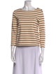Sézane Striped Bateau Neckline Top