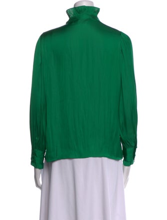 Sézane Mock Neck Long Sleeve Blouse