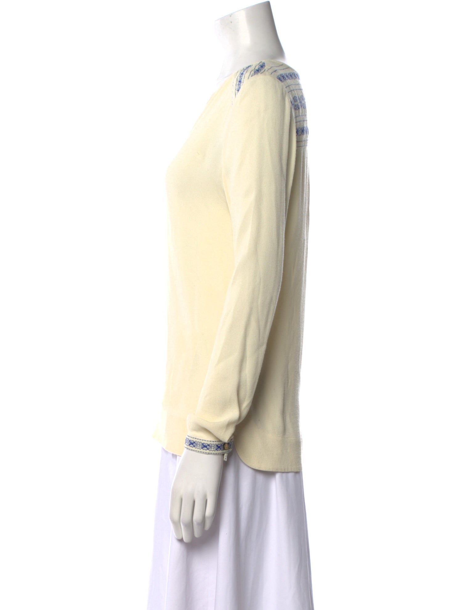 Sézane V-Neck Long Sleeve Sweatshirt
